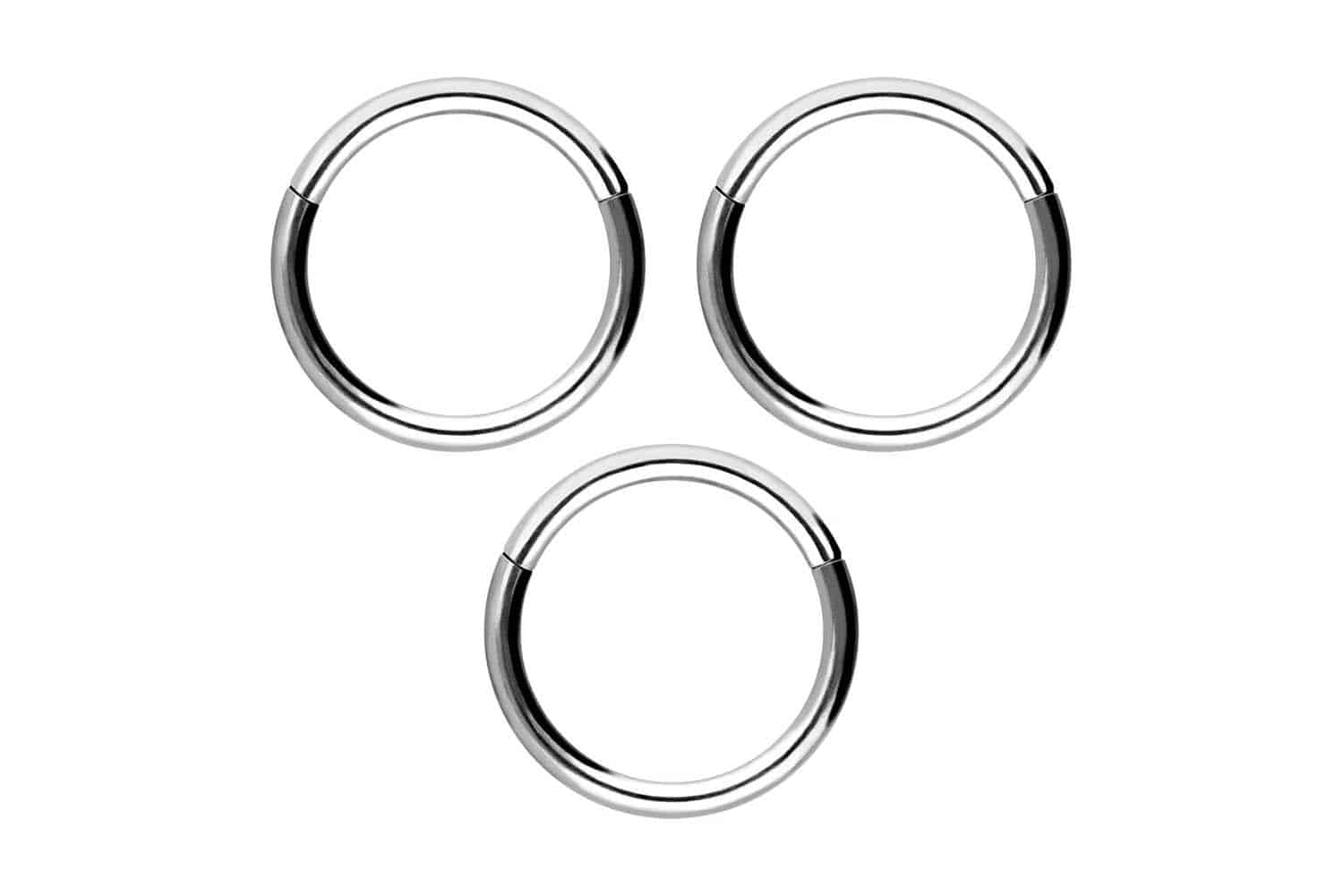 SET Chirurgenstahl Segmentring Clicker Piercing